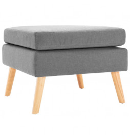 Repose-pied Gris clair Tissu