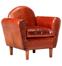 Fauteuil tube Marron...