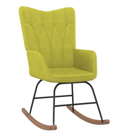 Chaise à bascule Vert Tissu