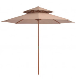 Parasol double avec mât en...