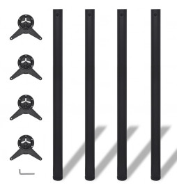 4 pieds de table réglables...
