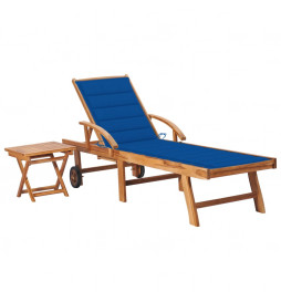 Chaise longue avec table et...
