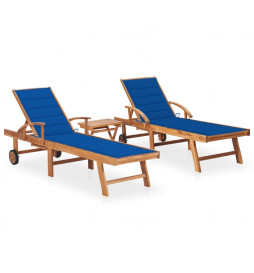 Chaises longues 2 pcs avec...