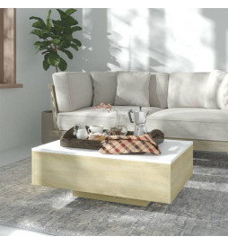 Table basse Blanc et chêne...