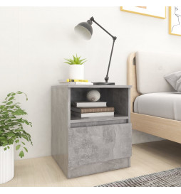 Tables de chevet 2 pcs Gris...
