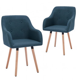 Chaises à manger 2 pcs bleu...