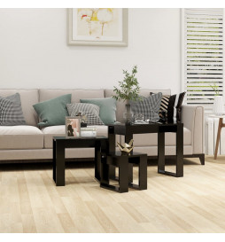 Tables gigognes 3 pcs Noir...