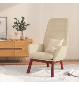 Chaise de relaxation Crème...