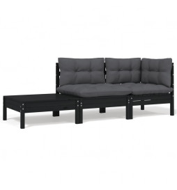 Salon de jardin 3 pcs avec...