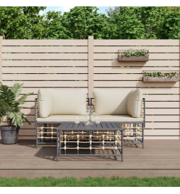 Salon de jardin 3 pcs avec...