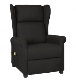 Fauteuil de massage Noir Tissu