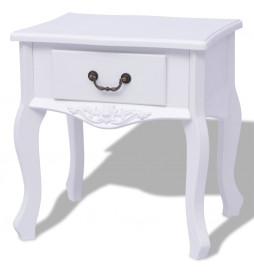 Table de chevet MDF Blanc