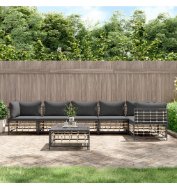 Salon de jardin 7 pcs avec...