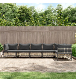 Salon de jardin 6 pcs avec...