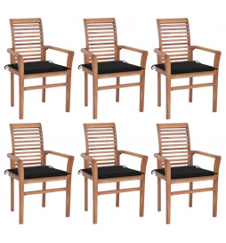 Chaises à dîner 6 pcs avec...