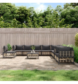 Salon de jardin 11 pcs avec...
