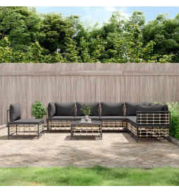 Salon de jardin 8 pcs avec...