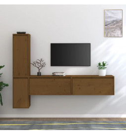 Meubles TV 4 pcs Marron...