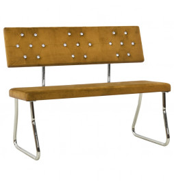 Banc 110 cm Marron Velours