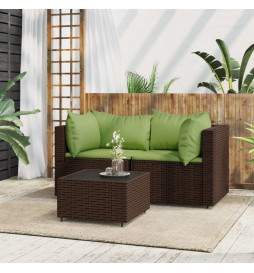 Salon de jardin 3 pcs avec...