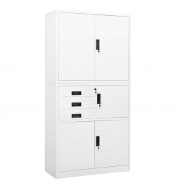 Armoire de bureau Blanc...