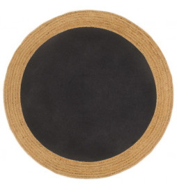 Tapis tressé Noir et...