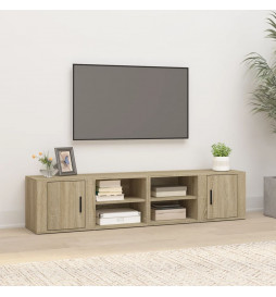 Meubles TV 2 pcs Chêne...