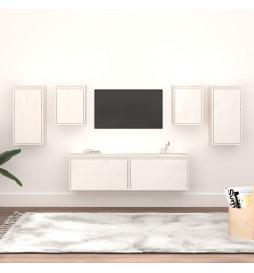 Meubles TV 6 pcs Blanc Bois...