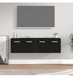 Armoires murales 2 pcs Noir...