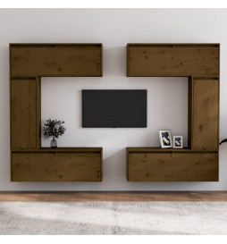 Meubles TV 6 pcs Marron...