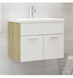 Armoire d'évier Blanc et...