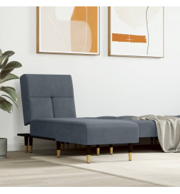 Chaise longue gris foncé...