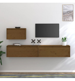 Meubles TV 3 pcs Marron...
