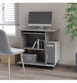 Bureau d'ordinateur Gris...