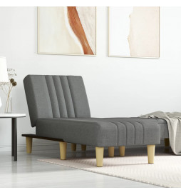 Chaise longue gris foncé tissu