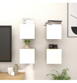 Meubles TV muraux 4 pcs...