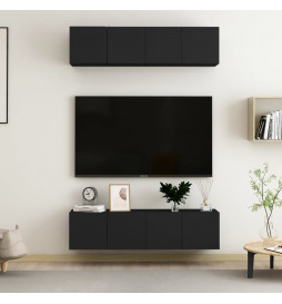 Meubles TV 4 pcs Noir...