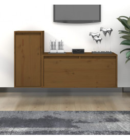 Meubles TV 2 pcs Marron...