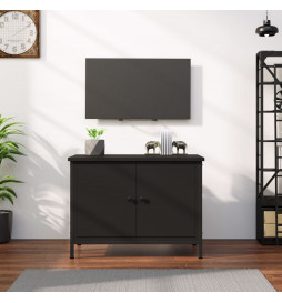 Meuble TV avec portes noir...