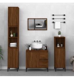 Armoire de bain chêne...