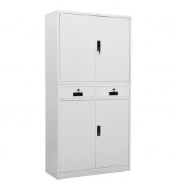 Armoire de bureau Gris...