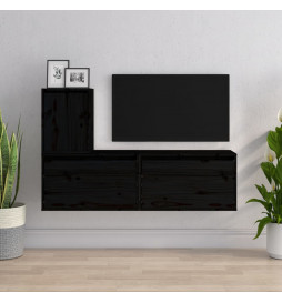 Meubles TV 3 pcs Noir Bois...