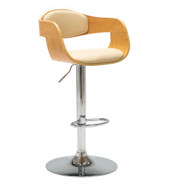 Tabouret de bar Crème Bois...