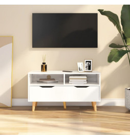 Meuble TV Blanc brillant...