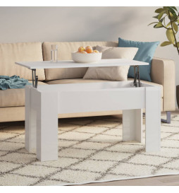 Table basse Blanc brillant...