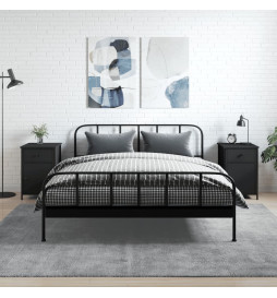 Tables de chevet 2 pcs noir...