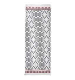 Tapis Gris 100x300 cm Coton