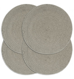 Napperons 4 pcs Gris Plain...