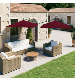 Parasol double avec mât en...