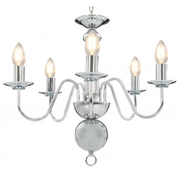 Lustre Argenté 5 ampoules E14